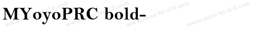 MYoyoPRC bold字体转换